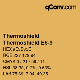 Color code: Thermoshield - Thermoshield E6-9 | qconv.com