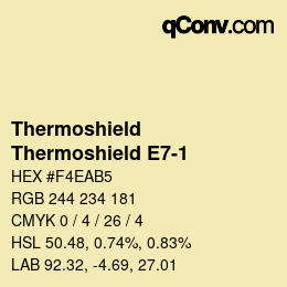 Color code: Thermoshield - Thermoshield E7-1 | qconv.com