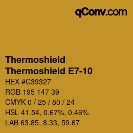 Color code: Thermoshield - Thermoshield E7-10 | qconv.com