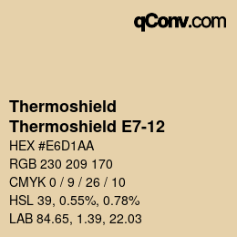 カラーコード: Thermoshield - Thermoshield E7-12 | qconv.com