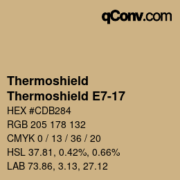 Color code: Thermoshield - Thermoshield E7-17 | qconv.com