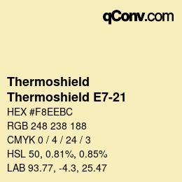 カラーコード: Thermoshield - Thermoshield E7-21 | qconv.com