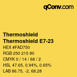 Color code: Thermoshield - Thermoshield E7-23 | qconv.com