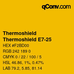 Color code: Thermoshield - Thermoshield E7-25 | qconv.com