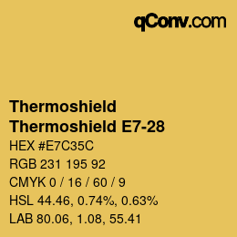 Color code: Thermoshield - Thermoshield E7-28 | qconv.com