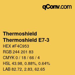 Farbcode: Thermoshield - Thermoshield E7-3 | qconv.com