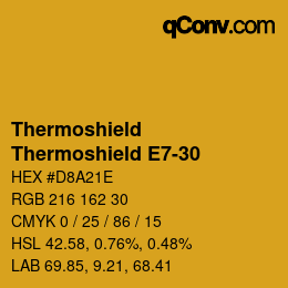 Color code: Thermoshield - Thermoshield E7-30 | qconv.com