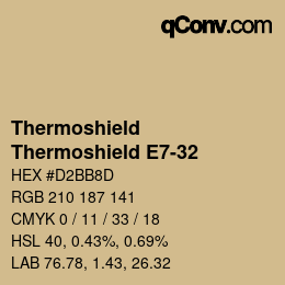 Color code: Thermoshield - Thermoshield E7-32 | qconv.com