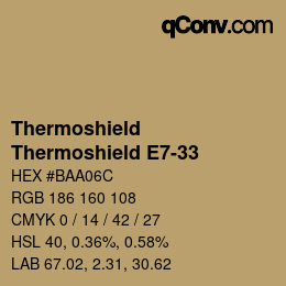 Color code: Thermoshield - Thermoshield E7-33 | qconv.com