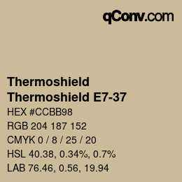 カラーコード: Thermoshield - Thermoshield E7-37 | qconv.com