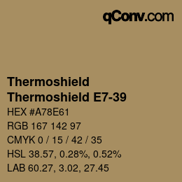 カラーコード: Thermoshield - Thermoshield E7-39 | qconv.com