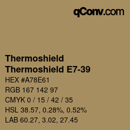 Color code: Thermoshield - Thermoshield E7-39 | qconv.com