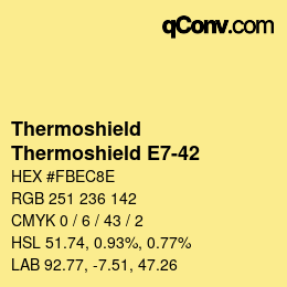 Color code: Thermoshield - Thermoshield E7-42 | qconv.com