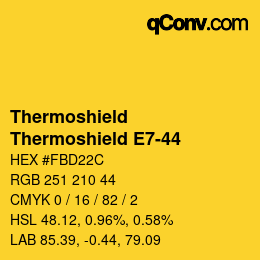 Color code: Thermoshield - Thermoshield E7-44 | qconv.com