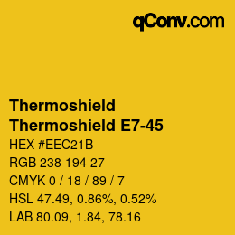 Code couleur: Thermoshield - Thermoshield E7-45 | qconv.com