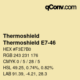 Código de color: Thermoshield - Thermoshield E7-46 | qconv.com