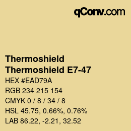 Color code: Thermoshield - Thermoshield E7-47 | qconv.com
