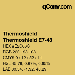 カラーコード: Thermoshield - Thermoshield E7-48 | qconv.com
