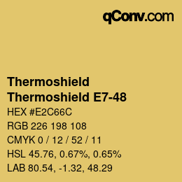 Color code: Thermoshield - Thermoshield E7-48 | qconv.com