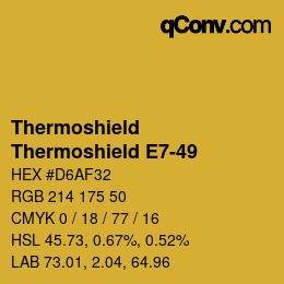 カラーコード: Thermoshield - Thermoshield E7-49 | qconv.com