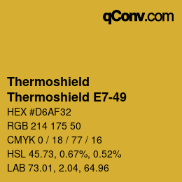 Color code: Thermoshield - Thermoshield E7-49 | qconv.com