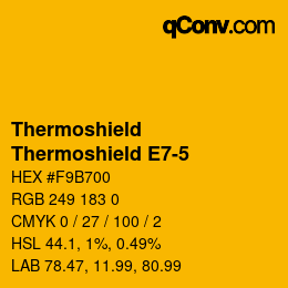 Color code: Thermoshield - Thermoshield E7-5 | qconv.com