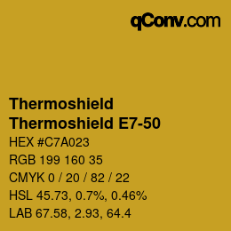 Color code: Thermoshield - Thermoshield E7-50 | qconv.com