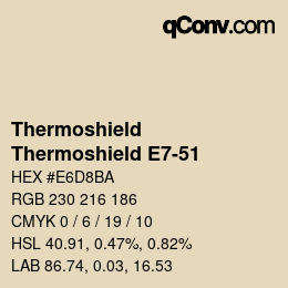 Color code: Thermoshield - Thermoshield E7-51 | qconv.com