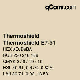 Código de color: Thermoshield - Thermoshield E7-51 | qconv.com