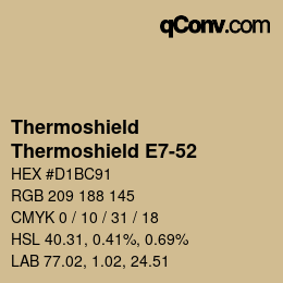 Code couleur: Thermoshield - Thermoshield E7-52 | qconv.com