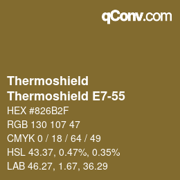 Color code: Thermoshield - Thermoshield E7-55 | qconv.com