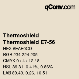 Color code: Thermoshield - Thermoshield E7-56 | qconv.com