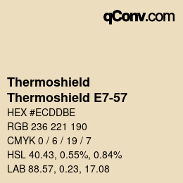 Color code: Thermoshield - Thermoshield E7-57 | qconv.com