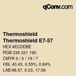 カラーコード: Thermoshield - Thermoshield E7-57 | qconv.com