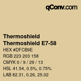 Color code: Thermoshield - Thermoshield E7-58 | qconv.com