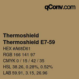 Color code: Thermoshield - Thermoshield E7-59 | qconv.com