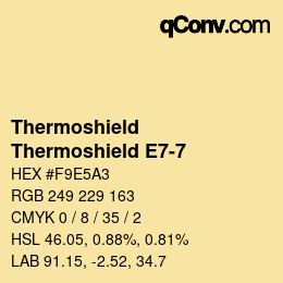 カラーコード: Thermoshield - Thermoshield E7-7 | qconv.com