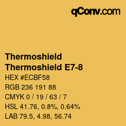 Color code: Thermoshield - Thermoshield E7-8 | qconv.com