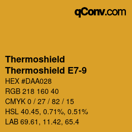 Color code: Thermoshield - Thermoshield E7-9 | qconv.com