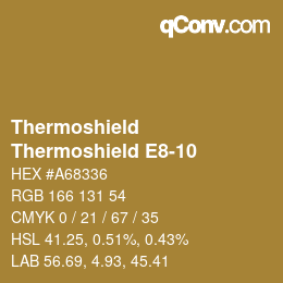 Farbcode: Thermoshield - Thermoshield E8-10 | qconv.com