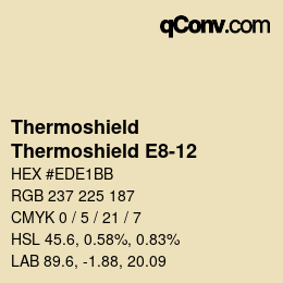 Color code: Thermoshield - Thermoshield E8-12 | qconv.com