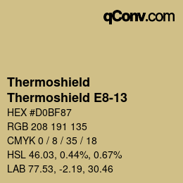 カラーコード: Thermoshield - Thermoshield E8-13 | qconv.com