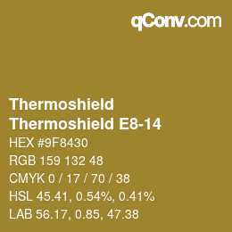 カラーコード: Thermoshield - Thermoshield E8-14 | qconv.com