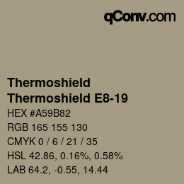 Farbcode: Thermoshield - Thermoshield E8-19 | qconv.com