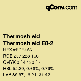 カラーコード: Thermoshield - Thermoshield E8-2 | qconv.com