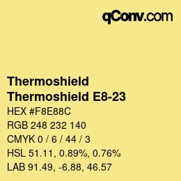 Farbcode: Thermoshield - Thermoshield E8-23 | qconv.com