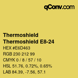 Color code: Thermoshield - Thermoshield E8-24 | qconv.com
