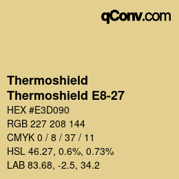 Color code: Thermoshield - Thermoshield E8-27 | qconv.com