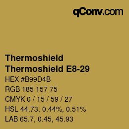 カラーコード: Thermoshield - Thermoshield E8-29 | qconv.com