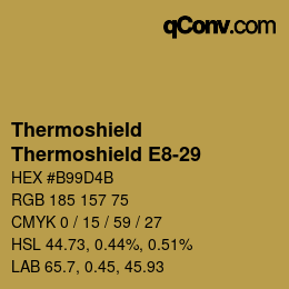 Color code: Thermoshield - Thermoshield E8-29 | qconv.com